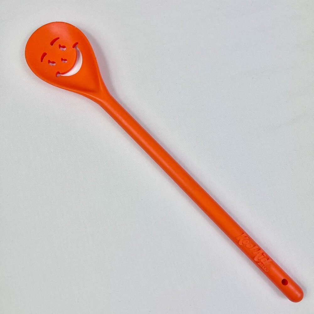 Vintage Kool-Aid Spoon Orange Plastic 11.75" Smile Kool-Aid Man
